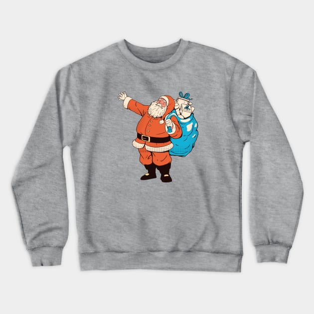 Vintage Santa Claus Christmas Illustration Crewneck Sweatshirt by SLAG_Creative